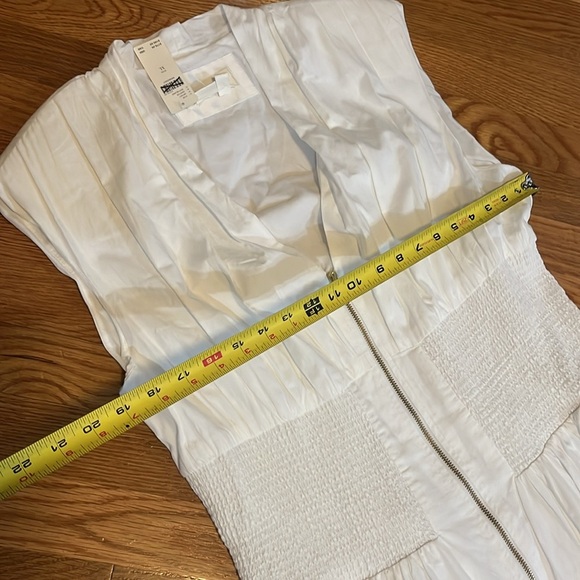 Anthropologie The Tommie Cap-Sleeve Smocked Front-Zip Shirt Dress Size XL NWT - Picture 7 of 13